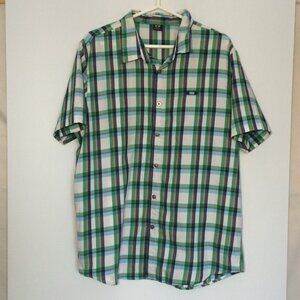 Oakley Mens Plaid Button Up Shirt XL Multicolor Short Sleeve